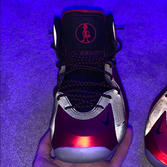 Nike Lil Penny REFLECTIVE Posite University Red - Picture 6 of 7